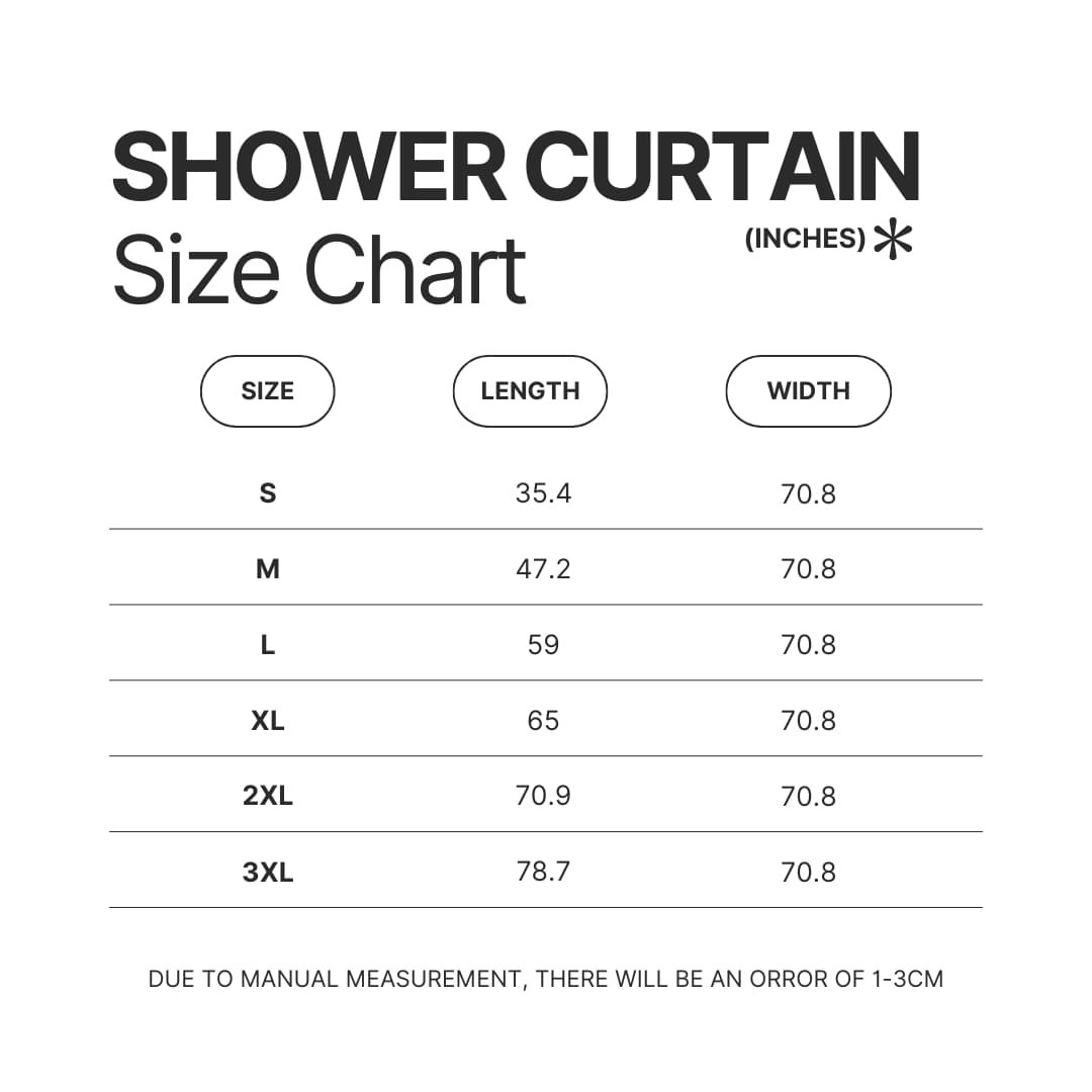 Shower Curtain Size Chart - Wildlife World Store