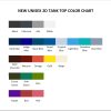 tank top color chart - Wildlife World Store